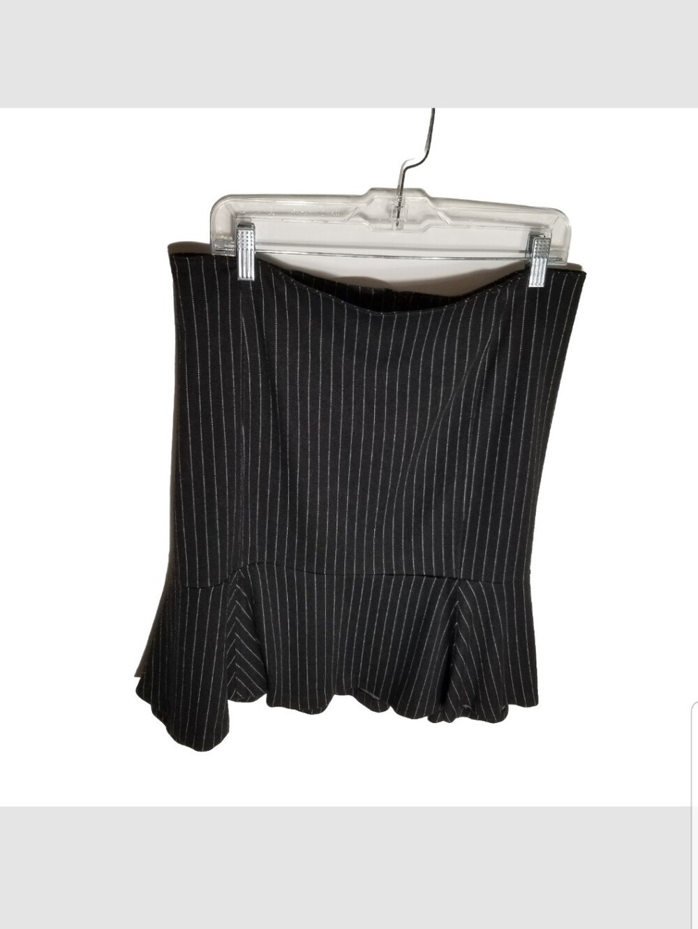 Lane Bryant Skirt Women's Size 26 Ruffle A-line Black White Striped Swing